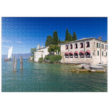 puzzleplate Punta San Vigilio am Gardasee, Italien 500 Puzzle
