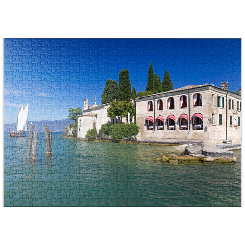 puzzleplate Punta San Vigilio am Gardasee, Italien 500 Puzzle