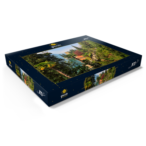 Botanischer Garten der Villa Monastero, Comer See, Italien 100 Puzzle Schachtel Ansicht1