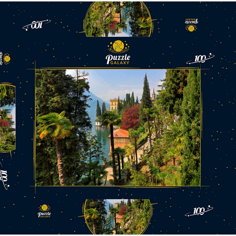 Botanischer Garten der Villa Monastero, Comer See, Italien 100 Puzzle Schachtel 3D Modell