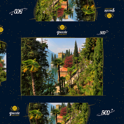 Botanischer Garten der Villa Monastero, Comer See, Italien 500 Puzzle Schachtel 3D Modell