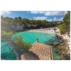 Darstellung des Puzzle-Motivs Blick in die Lagune Cala Llombards bei Santanyi, Mallorca – Puzzleteile: 1000