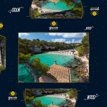 Blick in die Lagune Cala Llombards bei Santanyi, Mallorca 1000 Puzzle Schachtel 3D Modell