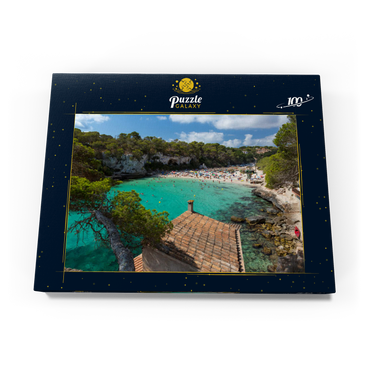 Blick in die Lagune Cala Llombards bei Santanyi, Mallorca 100 Puzzle Schachtel Ansicht3