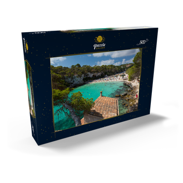 Blick in die Lagune Cala Llombards bei Santanyi, Mallorca 500 Puzzle Schachtel Ansicht2