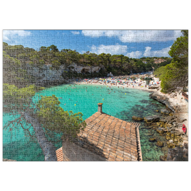 Darstellung des Puzzle Motivs Blick in die Lagune Cala Llombards bei Santanyi, Mallorca - Puzzleteile: 500
