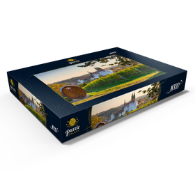 Alternative Darstellung des Puzzle-Motivs Weinberg, Weingut Schloss Proschwitz mit Blick zur Albrechtsburg und Dom – Puzzleteile: 1000