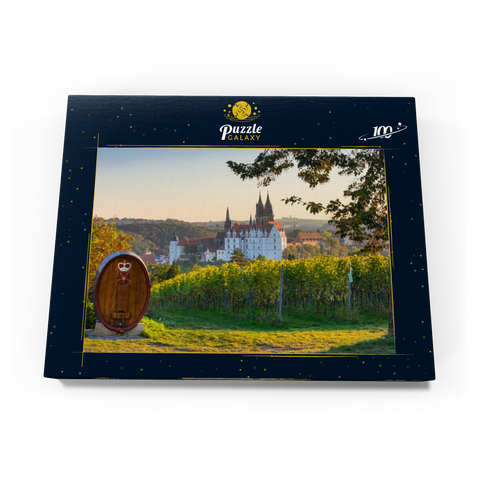Weinberg, Weingut Schloss Proschwitz mit Blick zur Albrechtsburg und Dom 100 Puzzle Schachtel Ansicht3