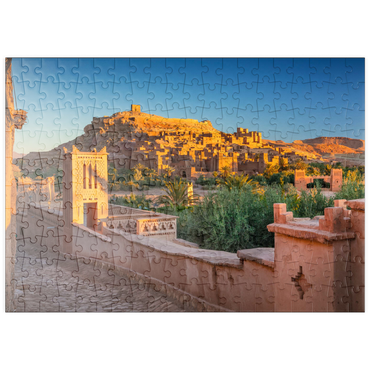 puzzleplate Morgenstimmung am Lehmdorf Ait Ben Haddou, Hoher Atlas 200 Puzzle