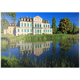Darstellung des Puzzle-Motivs Schloss Wilhelmsthal, Calden nahe Kassel, Hessen, Deutschland – Puzzleteile: 1000