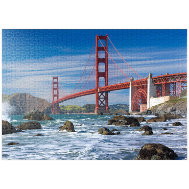 puzzleplate San Francisco Bay und Golden Gate Bridge, San Francisco, Kalifornien, USA 1000 Puzzle