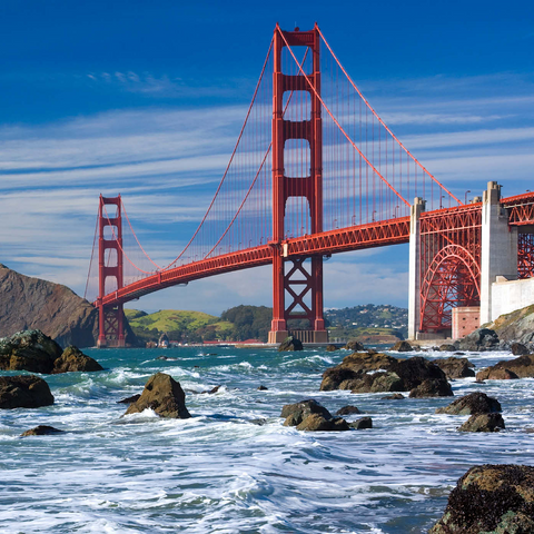 San Francisco Bay und Golden Gate Bridge, San Francisco, Kalifornien, USA 1000 Puzzle 3D Modell