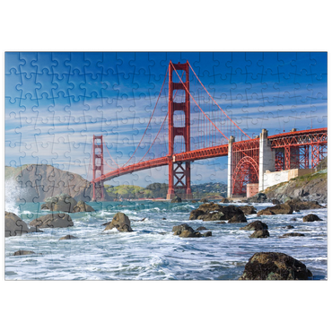puzzleplate San Francisco Bay und Golden Gate Bridge, San Francisco, Kalifornien, USA 200 Puzzle
