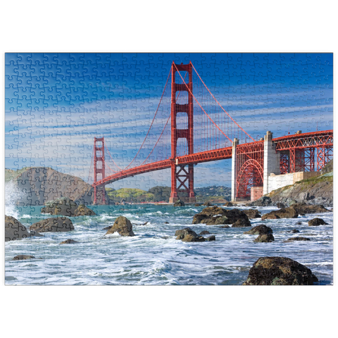 puzzleplate San Francisco Bay und Golden Gate Bridge, San Francisco, Kalifornien, USA 500 Puzzle