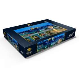Alternative Darstellung des Puzzle-Motivs Altstadt mit Kathedrale Notre-Dame, Lausanne, Kanton Waadt, Schweiz – Puzzleteile: 1000