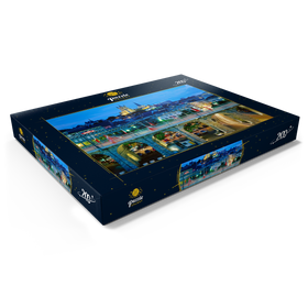Alternative Darstellung des Puzzle-Motivs Altstadt mit Kathedrale Notre-Dame, Lausanne, Kanton Waadt, Schweiz – Puzzleteile: 200