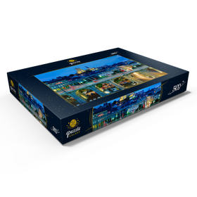Alternative Darstellung des Puzzle-Motivs Altstadt mit Kathedrale Notre-Dame, Lausanne, Kanton Waadt, Schweiz – Puzzleteile: 500