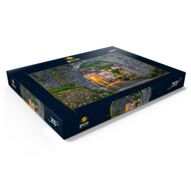 Darstellung des Puzzle Motivs Stadtmauer von Saint-Cirq-Lapopie, Jakobsweg Via Podiensis, Frankreich - Puzzleteile: 200