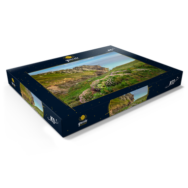 Porthcurno Bay, Penwith Peninsula, Cornwall, England, Großbritannien 100 Puzzle Schachtel Ansicht1