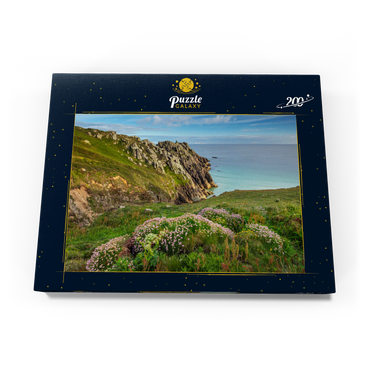 Porthcurno Bay, Penwith Peninsula, Cornwall, England, Großbritannien 200 Puzzle Schachtel Ansicht3