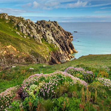 Porthcurno Bay, Penwith Peninsula, Cornwall, England, Großbritannien 500 Puzzle 3D Modell