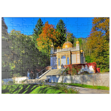 puzzleplate Maurischer Kiosk im Schlosspark, Schloss Linderhof, Oberbayern 100 Puzzle