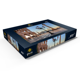 Darstellung des Puzzle Motivs Dogenpalast und Piazzetta gegen San Giorgio Maggiore im Morgenlicht, Venedig, Italien - Puzzleteile: 1000