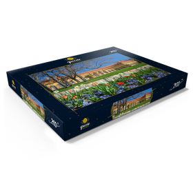 Alternative Darstellung des Puzzle-Motivs Schlossgarten mit der Orangerie im Frühling zur Zeit der Tulpenblüte – Puzzleteile: 200