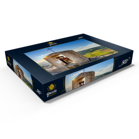 Darstellung des Puzzle Motivs Blick vom Castillo de Monjardin im Sonnenaufgang - Puzzleteile: 500