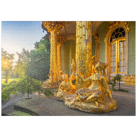 Darstellung des Puzzle-Motivs Gartenpavillon im Park Sanssouci im Stil des Rokoko bei Sonnenaufgang – Puzzleteile: 1000