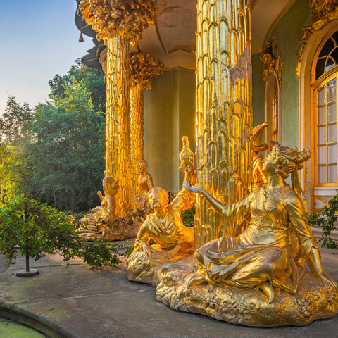 Gartenpavillon im Park Sanssouci im Stil des Rokoko bei Sonnenaufgang 1000 Puzzle 3D Modell