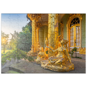 puzzleplate Gartenpavillon im Park Sanssouci im Stil des Rokoko bei Sonnenaufgang 100 Puzzle