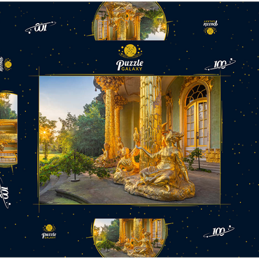 Gartenpavillon im Park Sanssouci im Stil des Rokoko bei Sonnenaufgang 100 Puzzle Schachtel 3D Modell