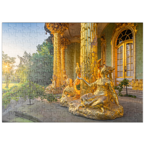 puzzleplate Gartenpavillon im Park Sanssouci im Stil des Rokoko bei Sonnenaufgang 200 Puzzle