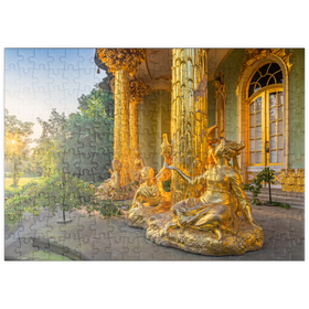 Darstellung des Puzzle Motivs Gartenpavillon im Park Sanssouci im Stil des Rokoko bei Sonnenaufgang - Puzzleteile: 200