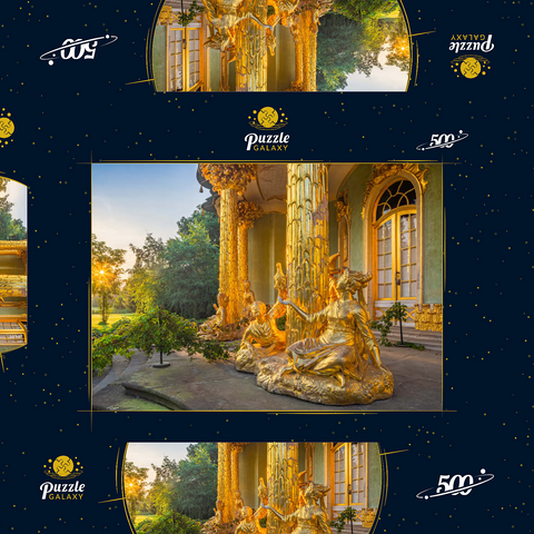 Gartenpavillon im Park Sanssouci im Stil des Rokoko bei Sonnenaufgang 500 Puzzle Schachtel 3D Modell