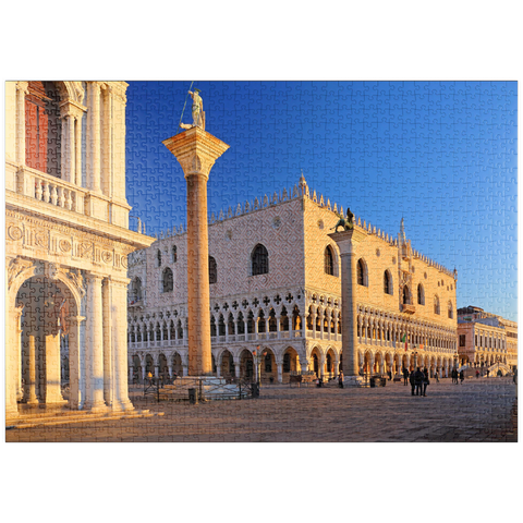 puzzleplate Biblioteca Nationale Marciana, Piazzetta und Dogenpalast, Venedig, Italien 1000 Puzzle