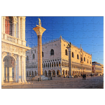 puzzleplate Biblioteca Nationale Marciana, Piazzetta und Dogenpalast, Venedig, Italien 100 Puzzle
