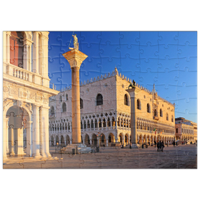 Darstellung des Puzzle Motivs Biblioteca Nationale Marciana, Piazzetta und Dogenpalast, Venedig, Italien - Puzzleteile: 100
