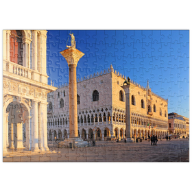 Darstellung des Puzzle Motivs Biblioteca Nationale Marciana, Piazzetta und Dogenpalast, Venedig, Italien - Puzzleteile: 200