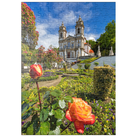 Darstellung des Puzzle Motivs Wallfahrtskirche Bom Jesus do Monte bei Braga, Region Norte, Portugal - Puzzleteile: 200