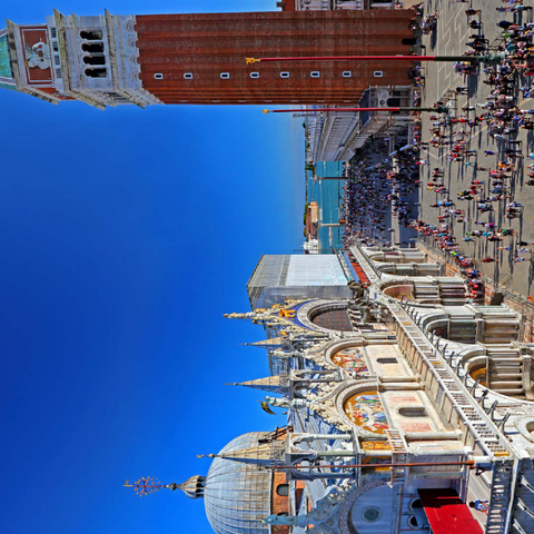 Markusplatz mit Markuskirche und Campanile, Venedig, Italien 100 Puzzle 3D Modell