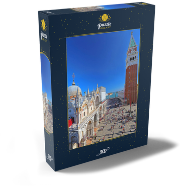 Markusplatz mit Markuskirche und Campanile, Venedig, Italien 500 Puzzle Schachtel Ansicht2
