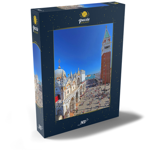 Markusplatz mit Markuskirche und Campanile, Venedig, Italien 500 Puzzle Schachtel Ansicht2