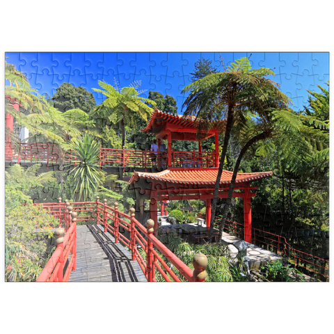 puzzleplate Japanischer Pavillon, Insel Madeira, Portugal 200 Puzzle