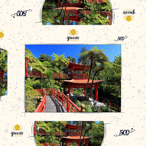 Japanischer Pavillon, Insel Madeira, Portugal 500 Puzzle Schachtel 3D Modell