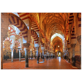 Darstellung des Puzzle Motivs Kathedrale Mezquita de Cordoba in Cordoba, Andalusien, Spanien - Puzzleteile: 1000