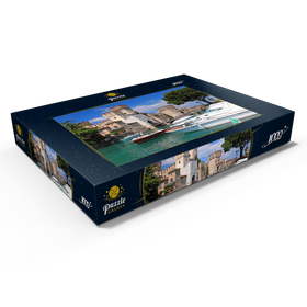Alternative Darstellung des Puzzle-Motivs Scaligerburg in Sirmione, Gardasee, Provinz Brescia, Lombardei, Italien – Puzzleteile: 1000
