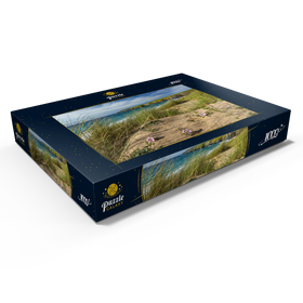 Alternative Darstellung des Puzzle-Motivs Dünen am Strand von Holywell Bay bei Newquay, Nordküste, Cornwall – Puzzleteile: 1000
