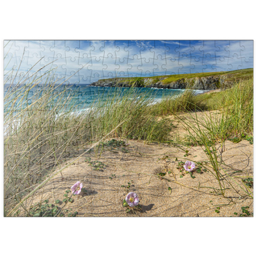 puzzleplate Dünen am Strand von Holywell Bay bei Newquay, Nordküste, Cornwall 200 Puzzle